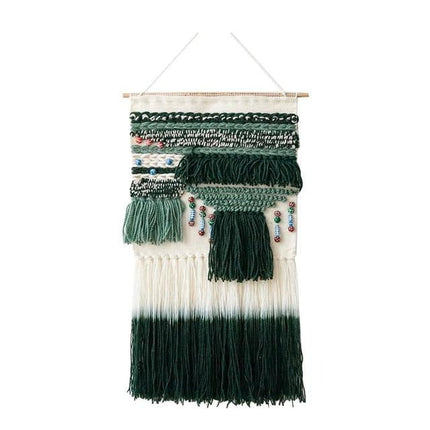 Makramee Wandbehang Grün für Schlafzimmer