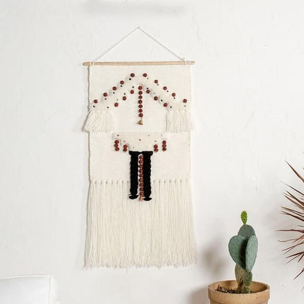 Gewebter Wandbehang mit Sonnen-Motiv