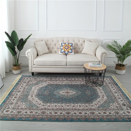 Perserteppich in Petrolblau Vintage Look