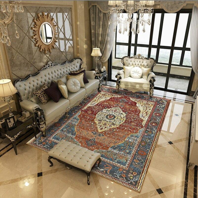 Perserteppich Rabat-Stil mit rotem Medaillon