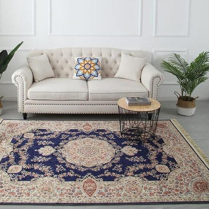 Perserteppich klassisch in Rot und Blau