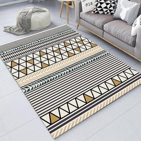 Abwaschbarer Kunststoff Teppich in Gelb