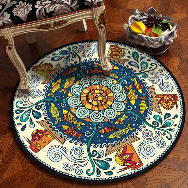 Runder Spielteppich für Babyzimmer Jungen