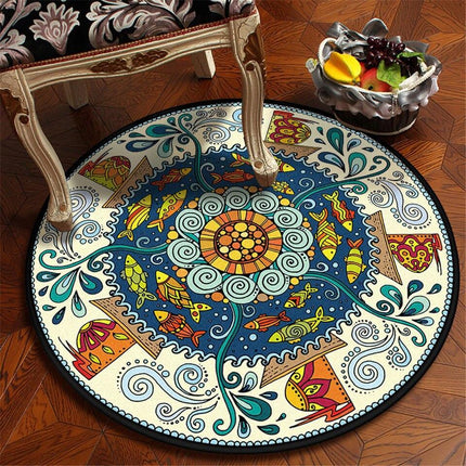 Runder Spielteppich für Babyzimmer Jungen