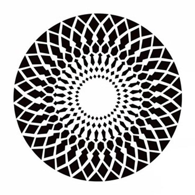 Runder Teppich Schwarz Weiß grafisch