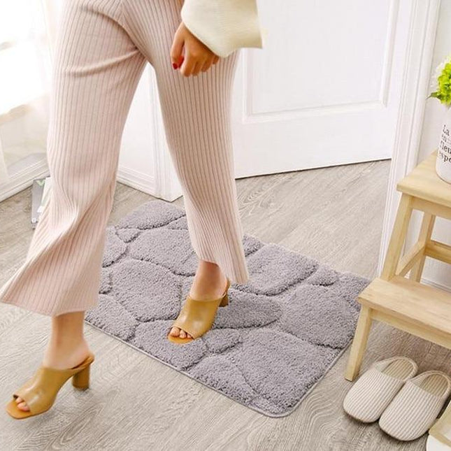 Badematte in moderner Kieselstein-Optik