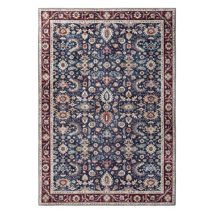 Vintage Wohnzimmer Teppich in Dunkelblau