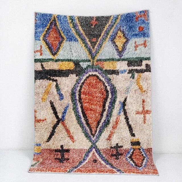 Farbenfroher Berberstil Teppich für Wohnzimmer