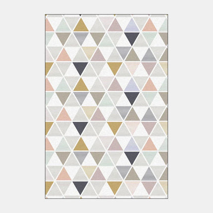 Skandinavischer Teppich Dreiecksmuster in Beige