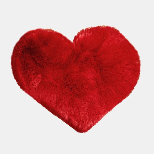 Weicher Teppich in Herzform Langflor