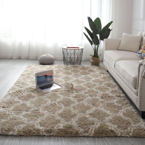 Shaggy Teppich mit marokkanischem Muster