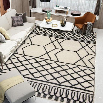 Moderner Berberstil Teppich mit Rautenmuster