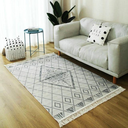 Teppich mit Fransen im Boho-Stil