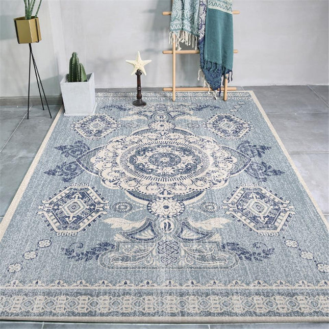 Vintage Teppich in elegantem Blaugrau