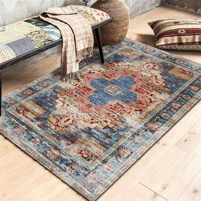 Bunter Wohnzimmer Teppich im Vintage-Stil