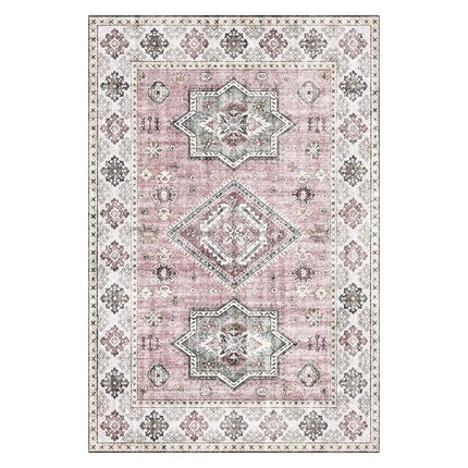 Vintage Teppich in Rosa und Grau