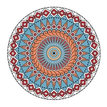 Runder Vinyl Teppich Mandala 120 cm
